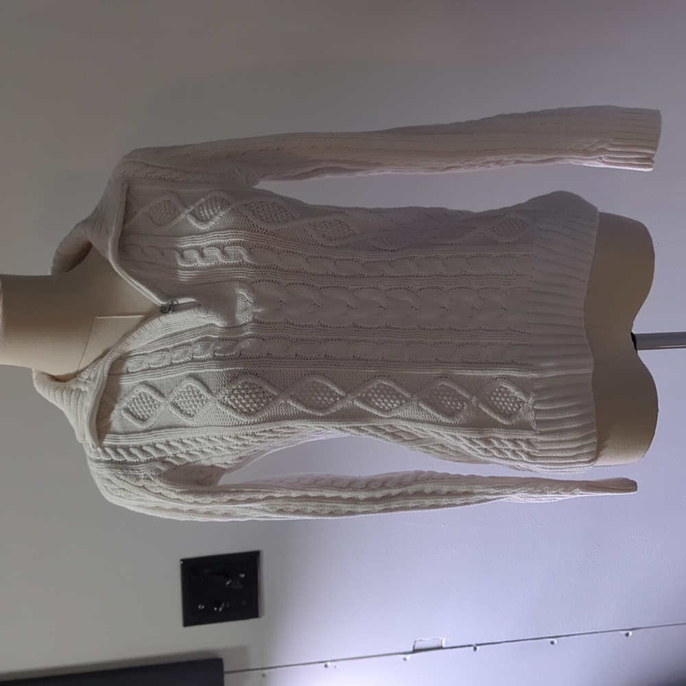 Croft & Barrow zip neck sweater Cable knit Small